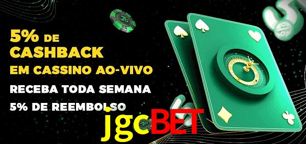 Promoções do cassino ao Vivo jgcbet